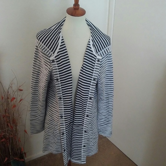 Style & Co. Jackets & Blazers - Style & Co Stripped Hoodie Jacket - Size XL